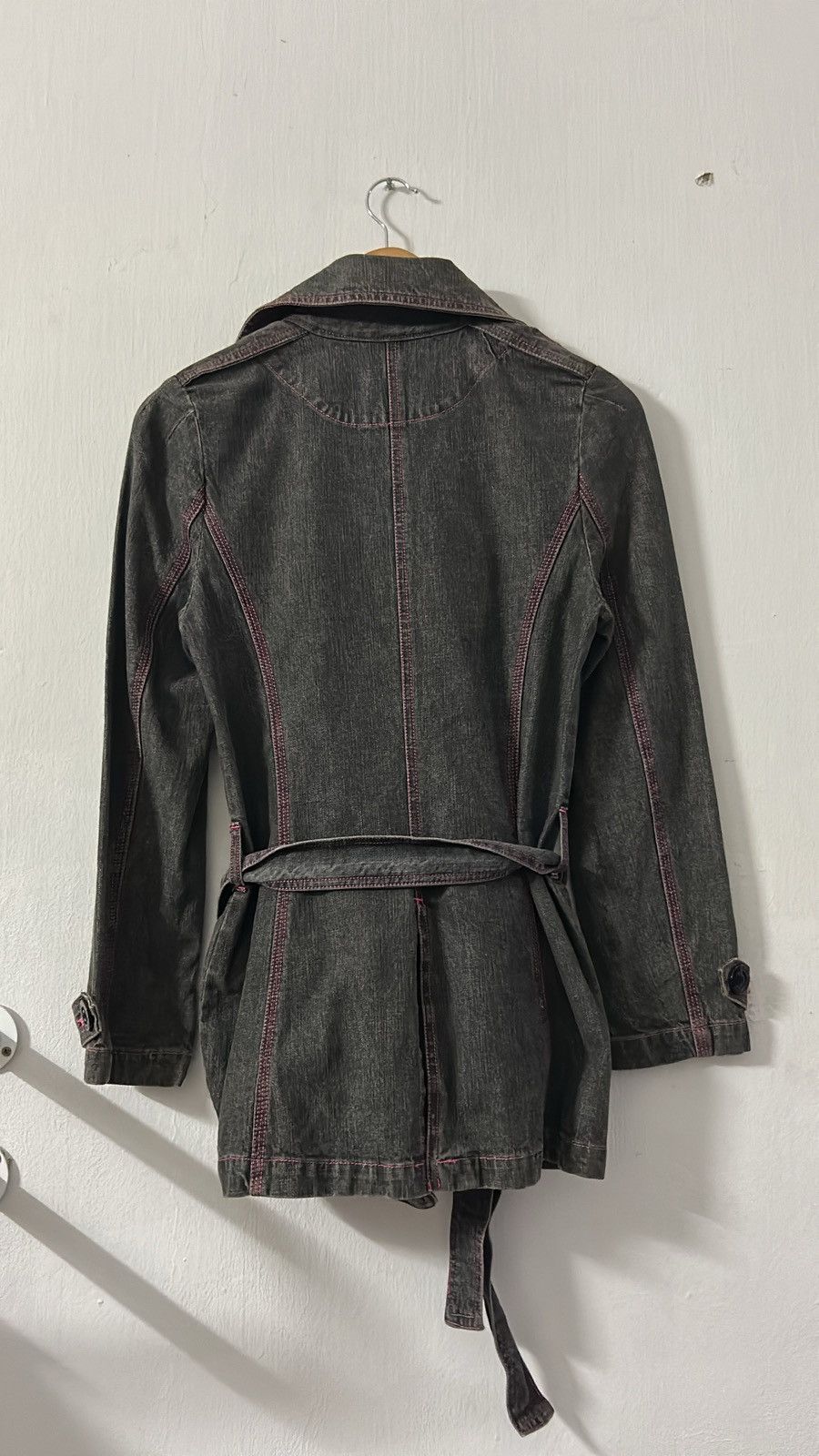 Designer × Japanese Brand RARE Vintage Mary Quant London Denim Heavy Coat Size S / US 4 / IT 40 - 8 Thumbnail