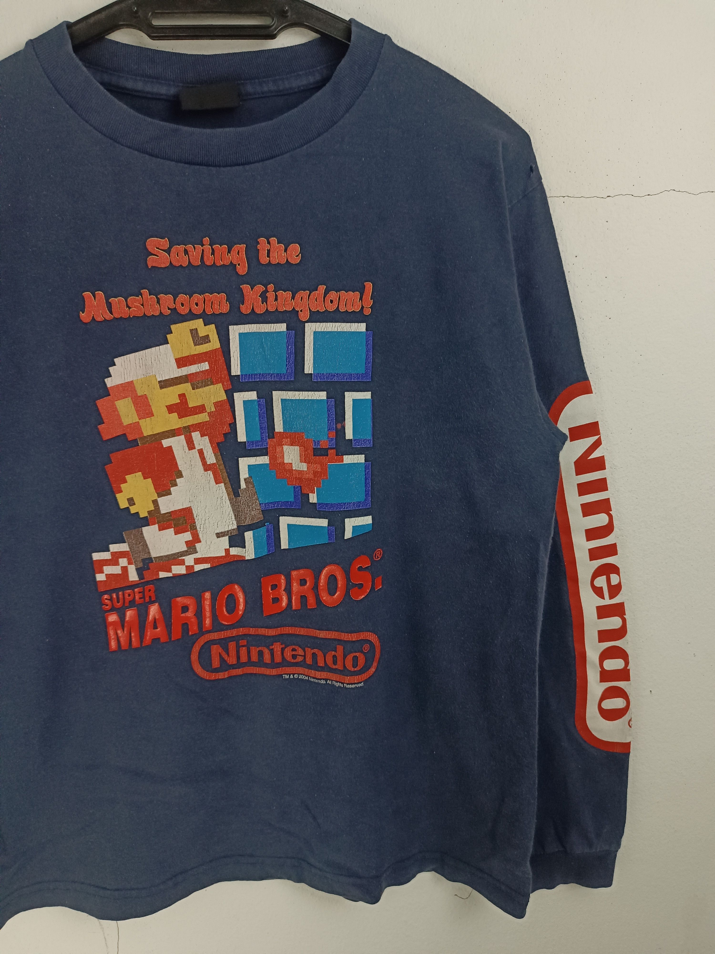 Nintendo THRASHED FADED VINTAGE 2003 NINTENDO SUPER MARIO BROS RARE Size US S / EU 44-46 / 1 - 6 Thumbnail