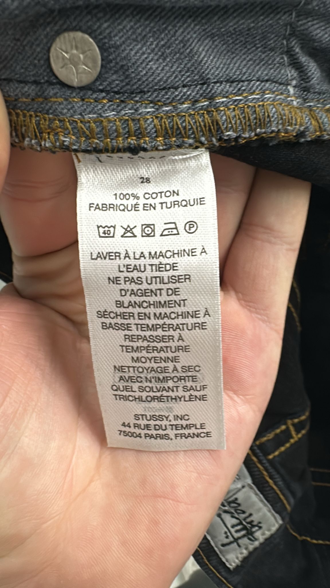 Stussy × Vintage Stüssy Classic Jean Size 28 Washed Black Size US 28 / EU 44 - 7 Thumbnail