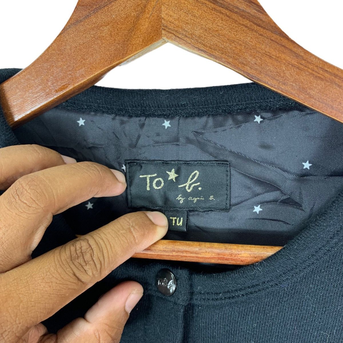 agnes b. Vintage Agnes B Snap Button Black Cardigan Size S / US 4 / IT 40 - 3 Thumbnail