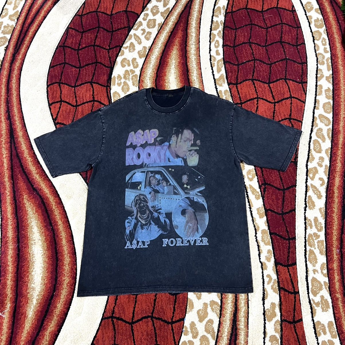 Rap Tees Vintage Thrashed Faded ASAP ROCKY ERD GRUNGE T Shirt Size US XL / EU 56 / 4 - 1 Thumbnail