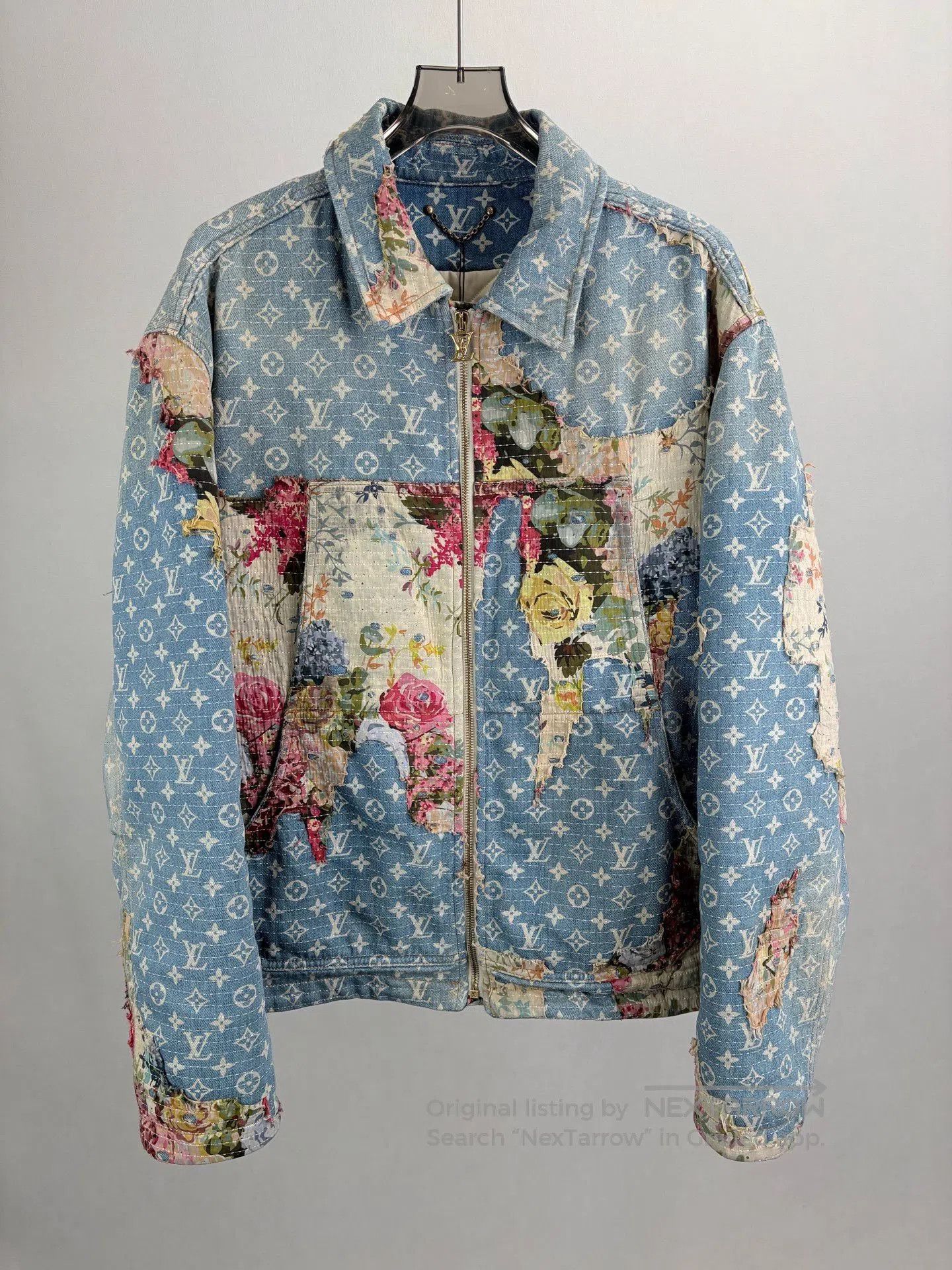 Louis Vuitton Louis Vuitton LV Floral Distressed Denim Jacket. Size XL / US 12-14 / IT 48-50 - 1 Thumbnail