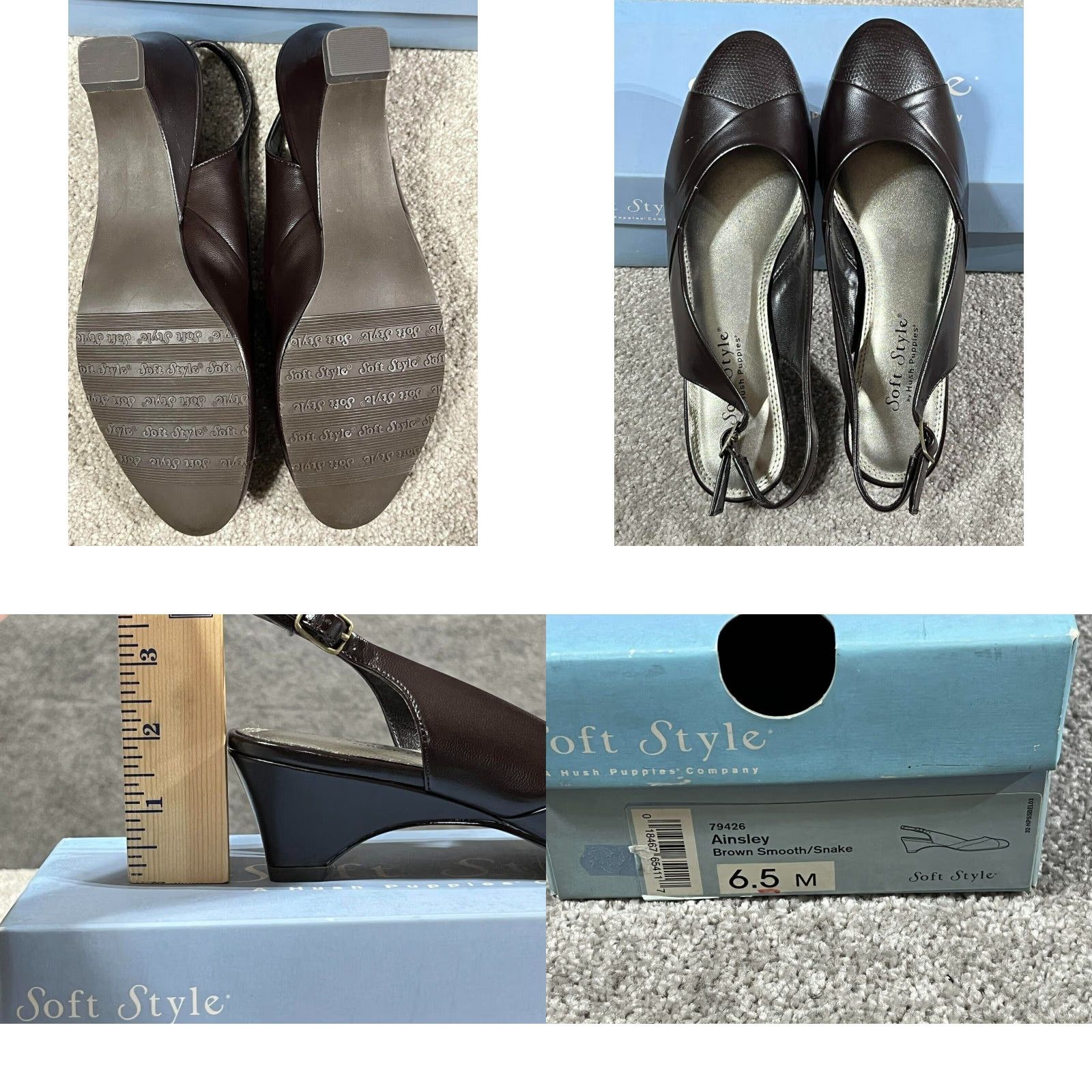 Hush Puppies Hush Puppies Vintage 90s Y2K Chunky Block Heels Slingback Buckle Women's Sz 6.5 M Brown Shoes Size US 5 / IT 35 - 8 Thumbnail