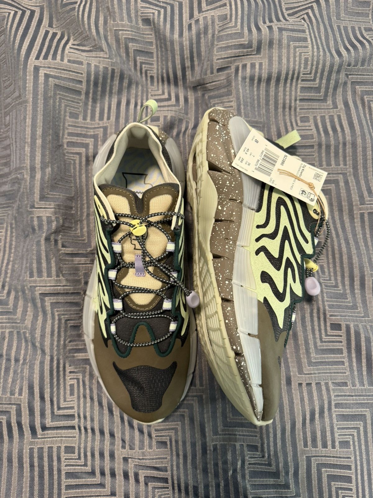 Brain Dead × Reebok Reebok × Brain Dead Zig Kinetica II True Grey & Grey Terrain Size US 8 / EU 41 - 2 Thumbnail