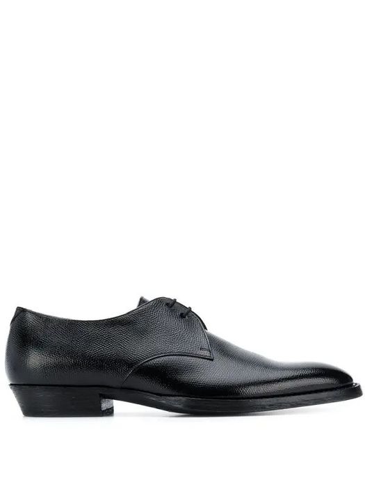 Saint Laurent Paris SLP Jonas 25 Lace-Up Derby Shoes in Black Grained ...