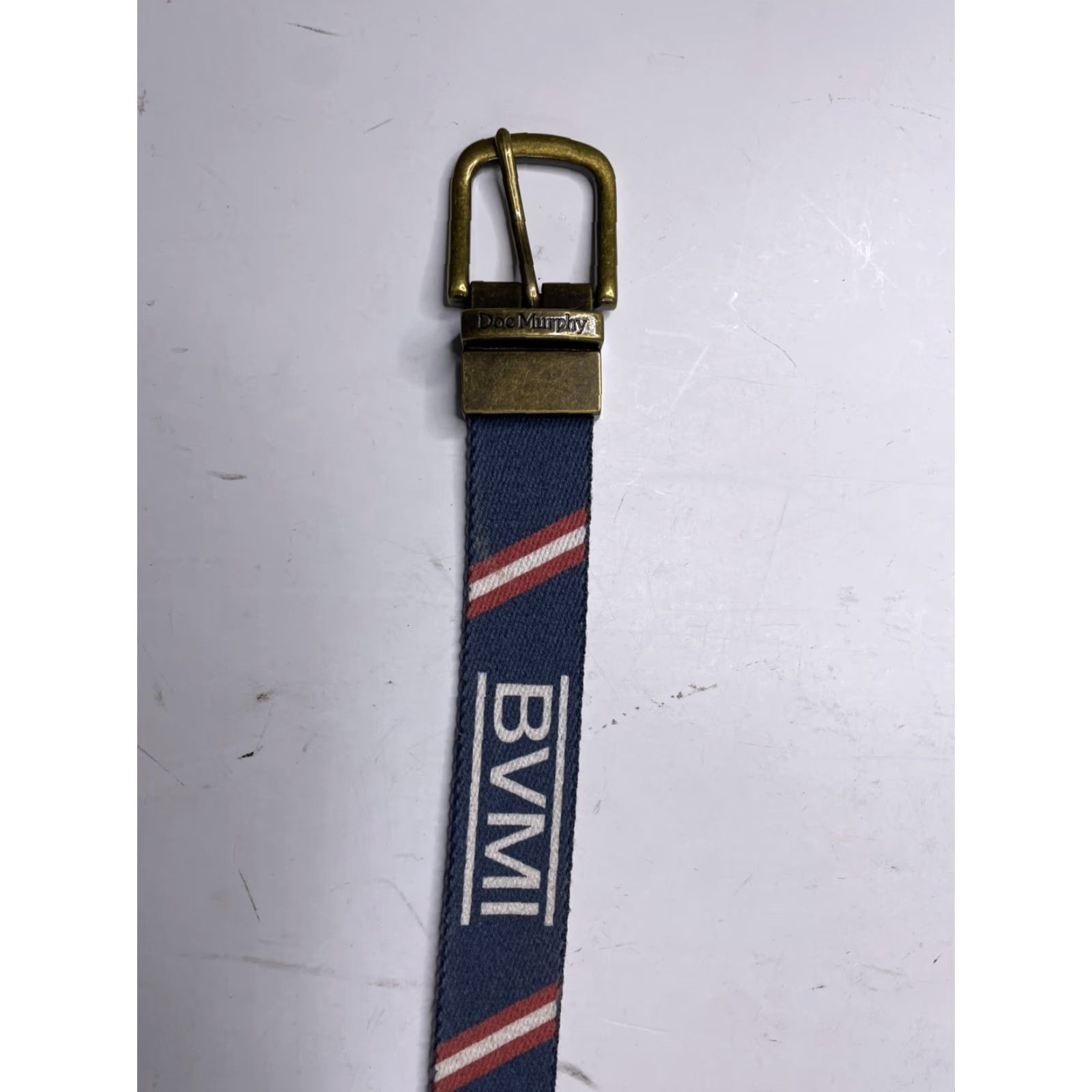 Vintage Doc Murphy x BVMI Men’s Belt Golf Canvas Leather Brass Buckle Size ONE SIZE - 2 Thumbnail