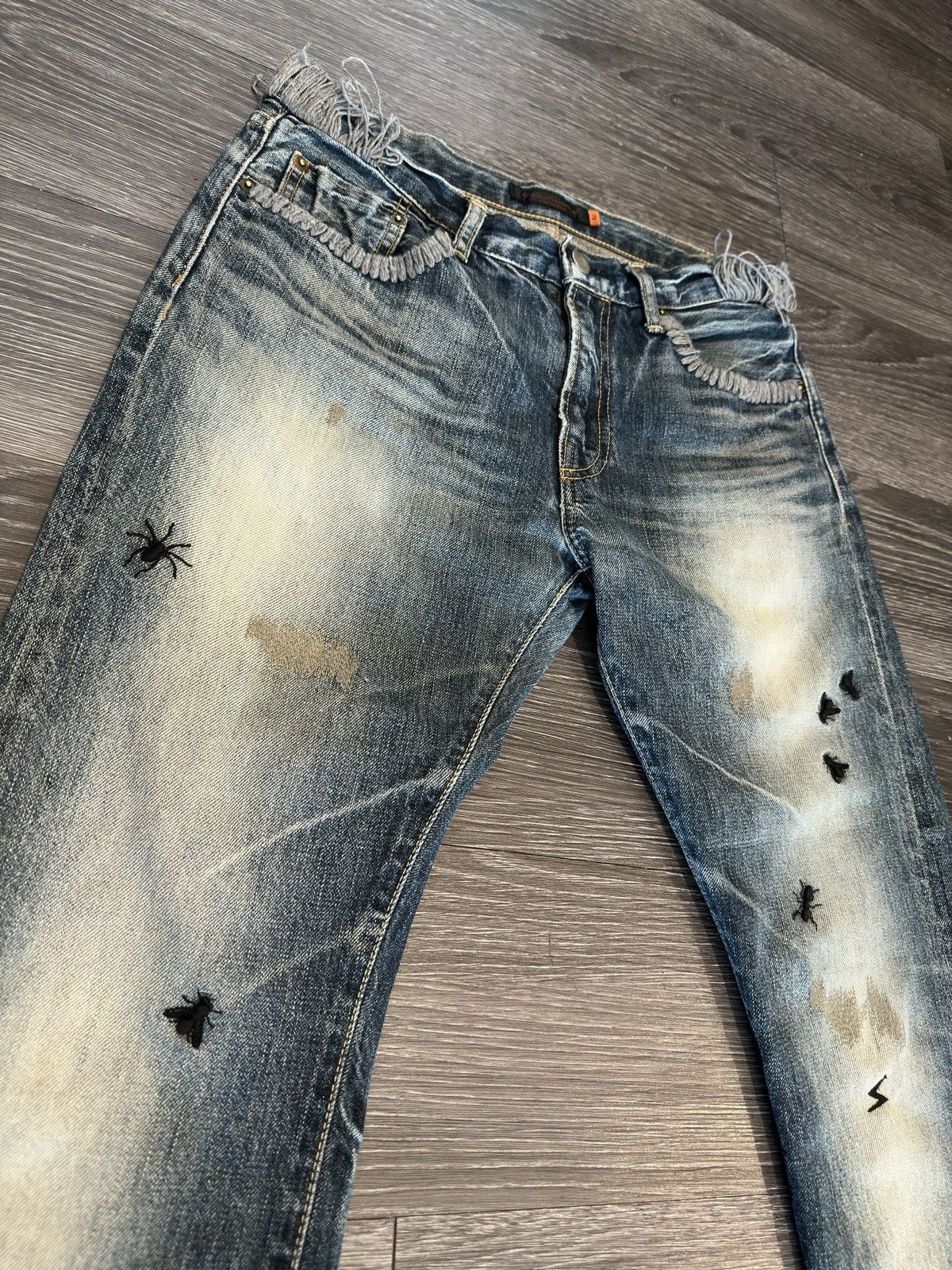 Undercover Undercover AW06 ‘Guru Guru’ Bug/Insect Men’s Denim Size US 31 - 2 Thumbnail