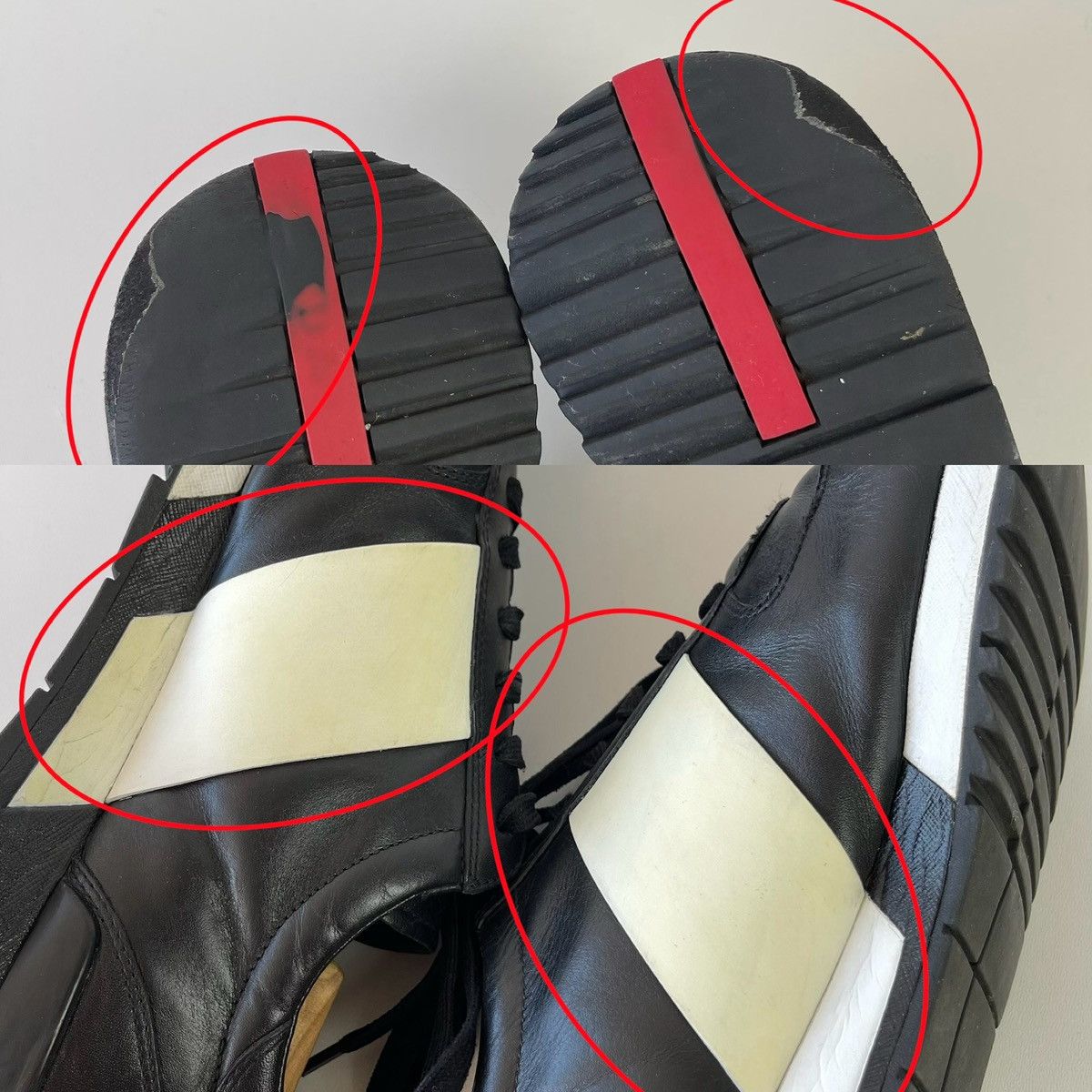 Prada Prada Two Tone Leather Low Trainers Sneakers Black 4E 2602 Size US 9 / EU 42 - 13 Thumbnail