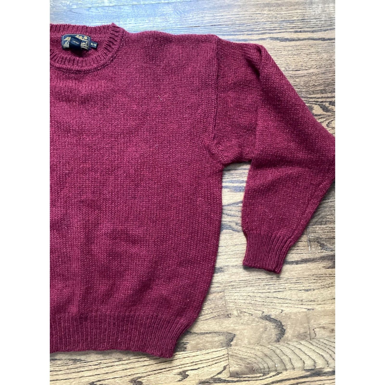 Eddie Bauer VINTAGE Eddie Bauer Sweater Mens XL Red Mohair Wool Knit Cable-Knit Pullover Regular Long Sleeve Round Neck Seasonal Fall Winter Spring Mens Size US XL / EU 56 / 4 - 3 Thumbnail