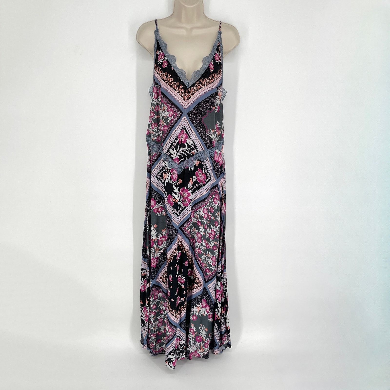 Intimately Free People NEW Stevie Printed Maxi Slip Dress M