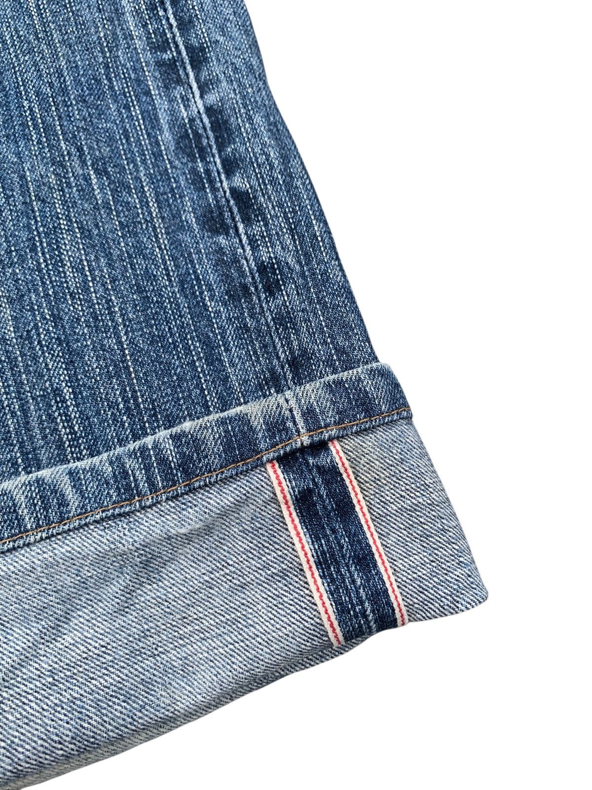 Edwin VINTAGE EDWIN 505z SELVEDGE FADED & RUSTY DISTRESSED DENIM Size US 29 - 11 Thumbnail