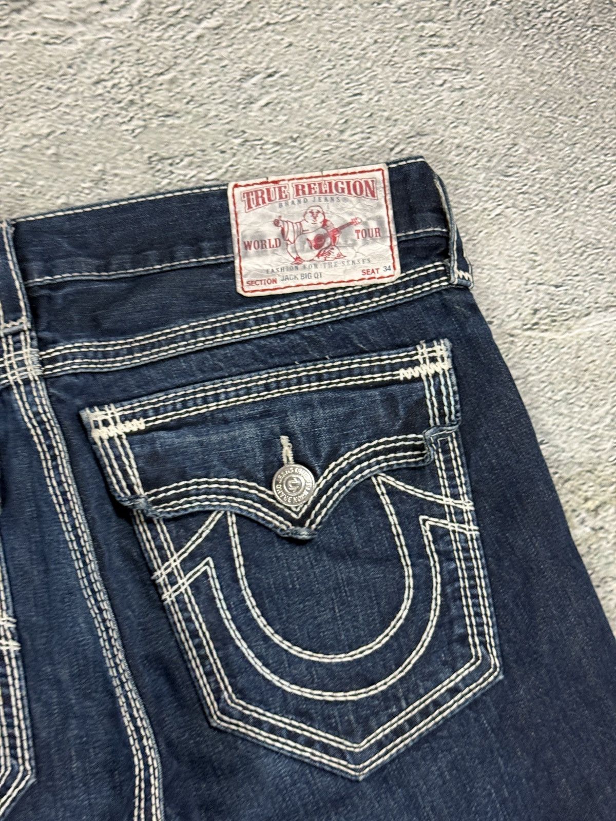 True Religion True Religion jeans vintage Jack denim pants thick stitching Size US 38 / EU 54 - 2 Thumbnail
