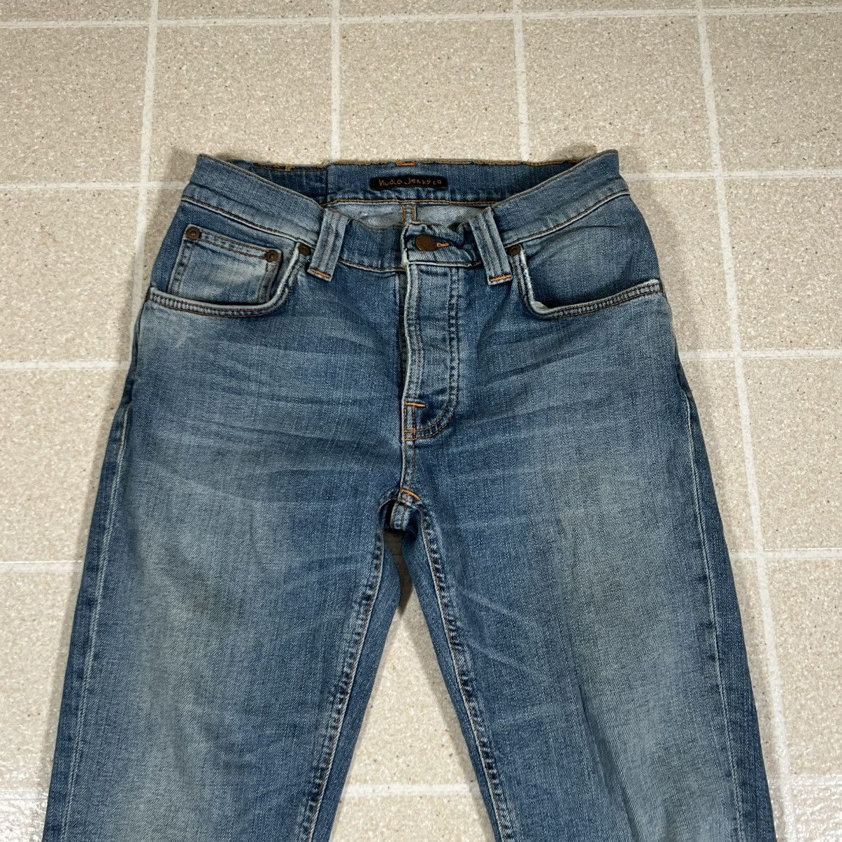Nudie Jeans Nudie Jeans Grim Tim Salty Stone Blue Men Jeans size 26 / 32 Size US 26 / EU 42 - 5 Thumbnail