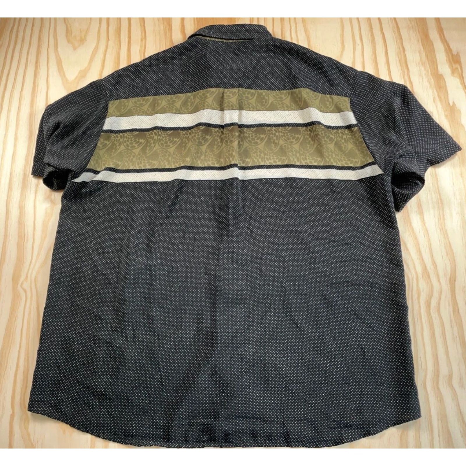 Vintage VTG Vintage Yes Bassiri Lightweight Geometric Pattern Shirt 2XL Black Green USA Adult Men Regular Short Sleeve Casual Hawaiian 90s Dad Retro Size US XXL / EU 58 / 5 - 2 Thumbnail
