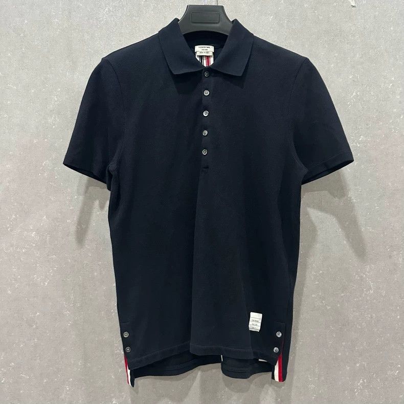 Thom Browne Thom Browne Sea blue back color Polo short sleeves Size US M / EU 48-50 / 2 - 1 Thumbnail