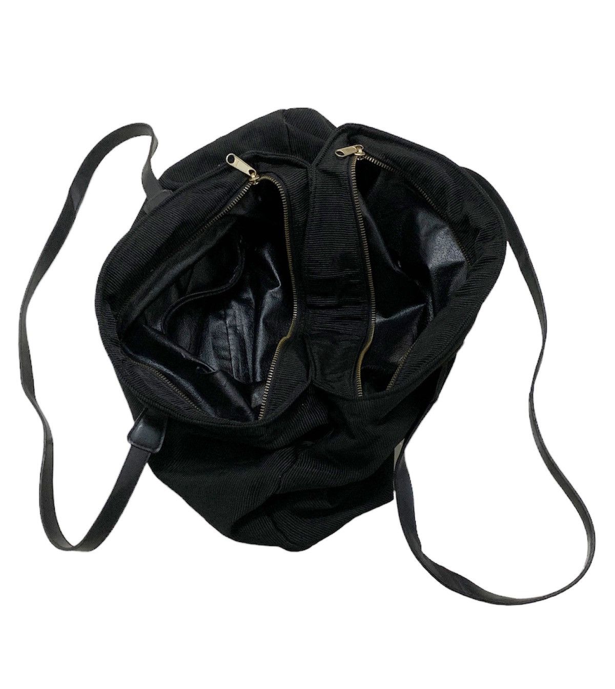Andre Courreges × Courreges × Designer COURREGES HOMME PARIS CORDUROY/LEATHER HANDBAG Size ONE SIZE - 3 Thumbnail