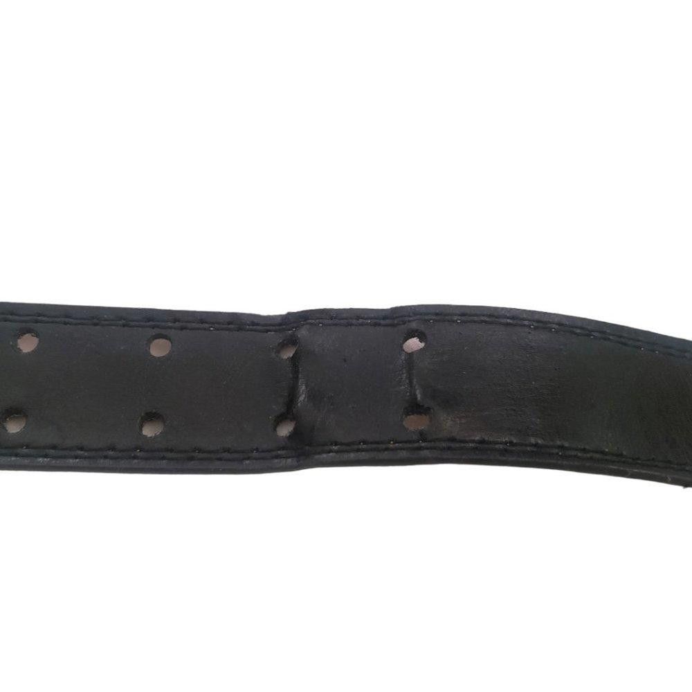 Designer Men's Double Prong Leather Belt 33'-40 Size ONE SIZE - 5 Thumbnail
