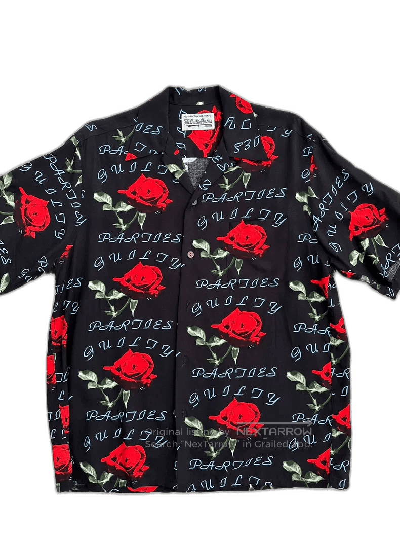Wacko Maria WACKO MARIA Rose Print Hawaiian Shirt Size US M / EU 48-50 / 2 - 1 Thumbnail
