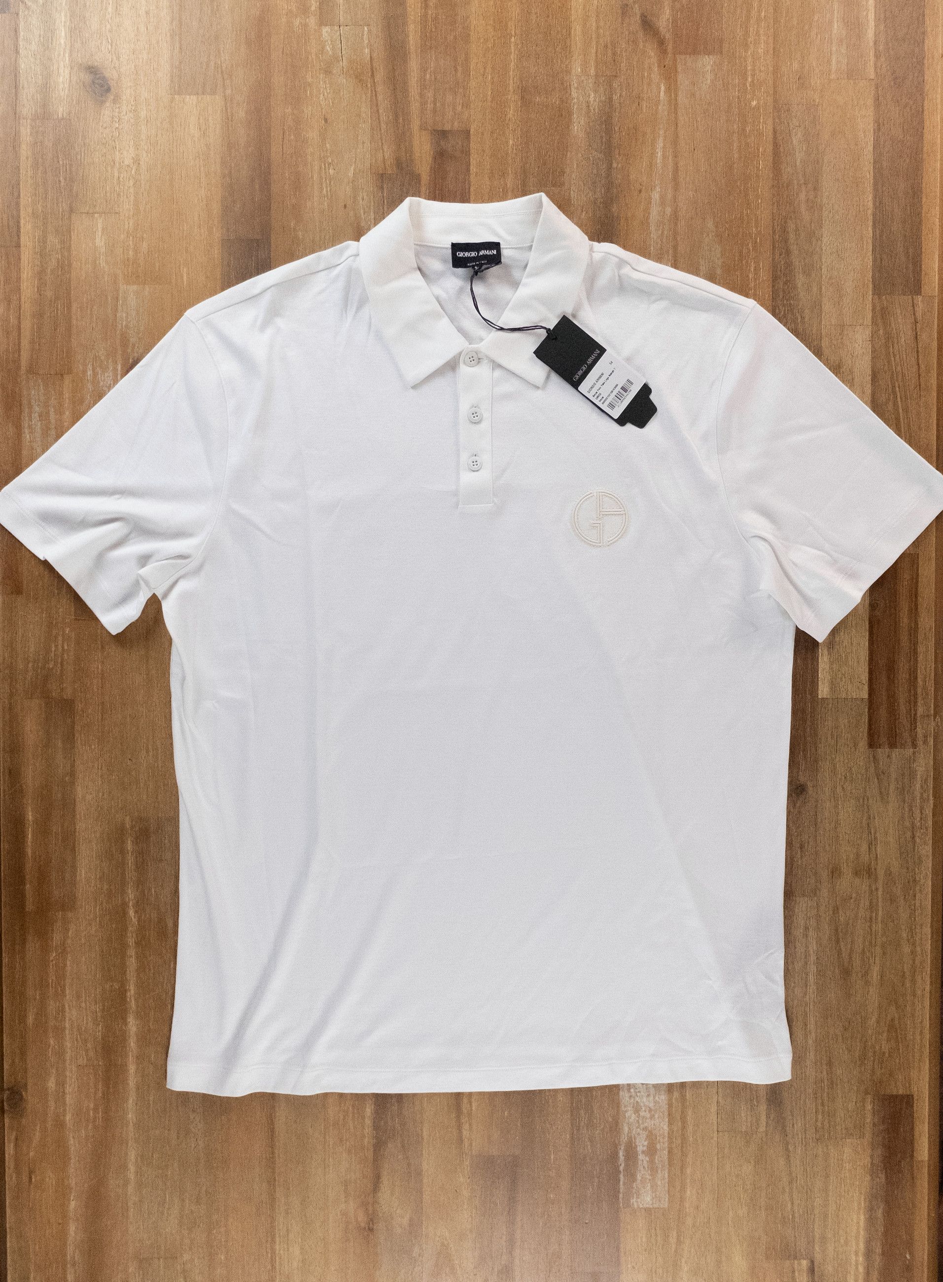 Giorgio Armani GIORGIO ARMANI mainline white chest logo polo shirt Size US XXL / EU 58 / 5 - 4 Thumbnail
