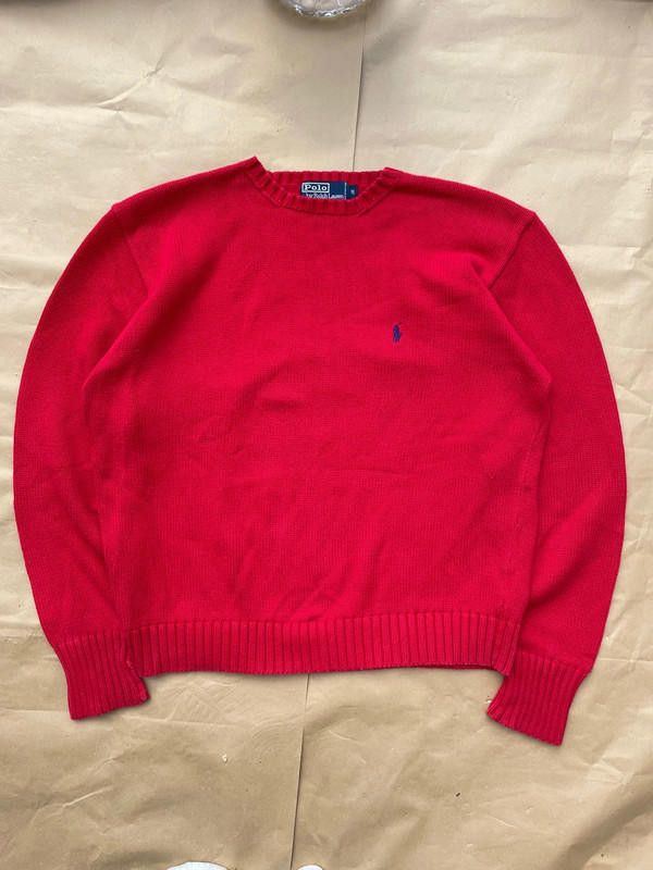 Polo Ralph Lauren Polo Ralph Lauren 90s crewneck Knitted Men red M Sweater Size US M / EU 48-50 / 2 - 2 Thumbnail