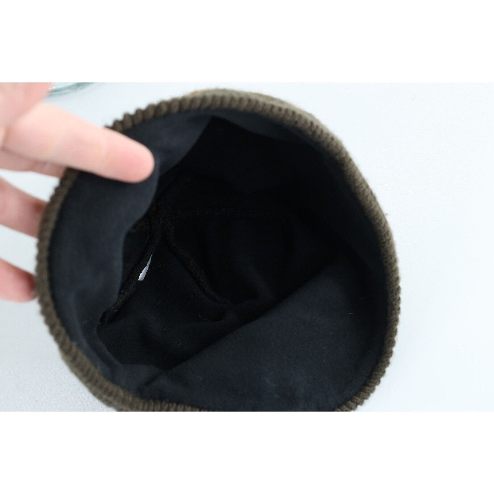 Carhartt × Vintage Vintage Y2K Carhartt Ribbed Knit Ear Flap Winter Beanie Hat Size ONE SIZE - 5 Thumbnail