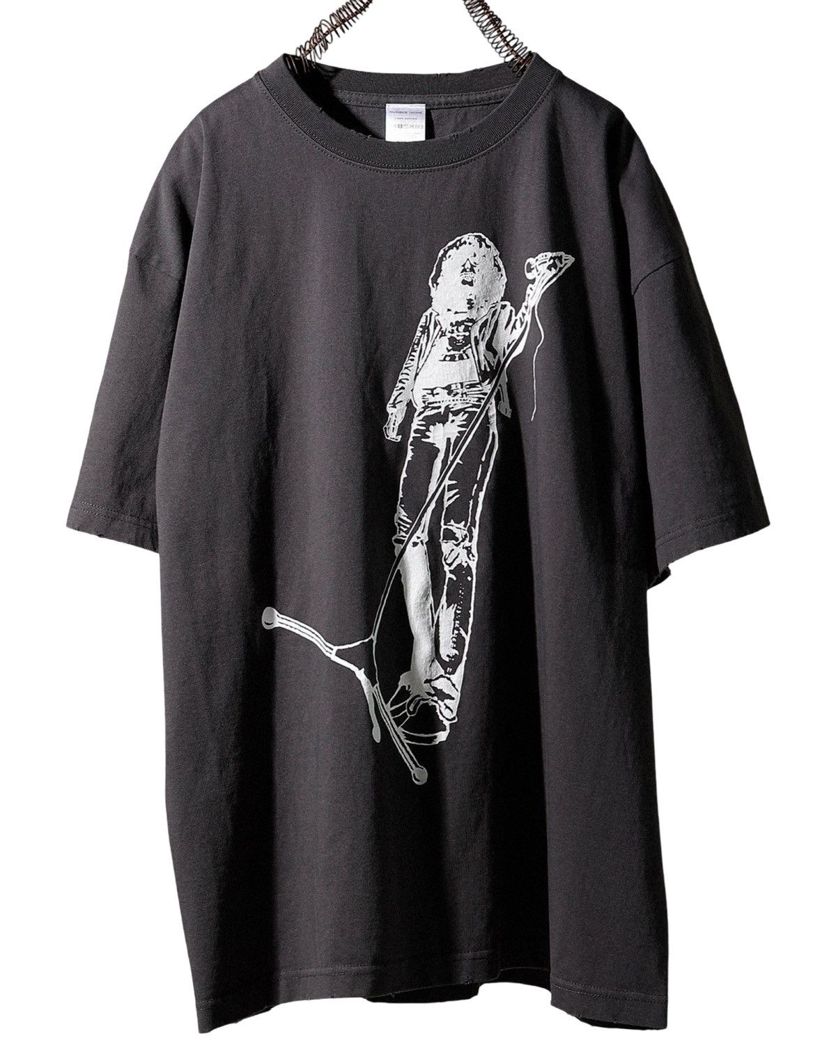 image of Number N Ine Number (N)Ine Joey Ramones Skeleton Tee Size 4 in Black, Men's