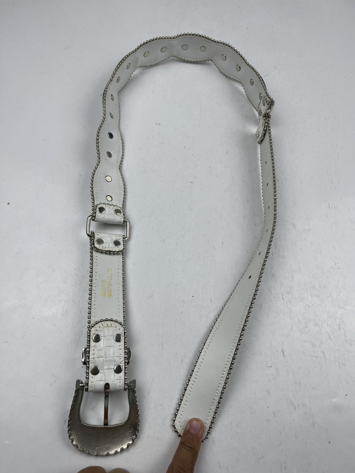 Japanese Brand rare design studded belt tc39 Size 34 - 6 Thumbnail