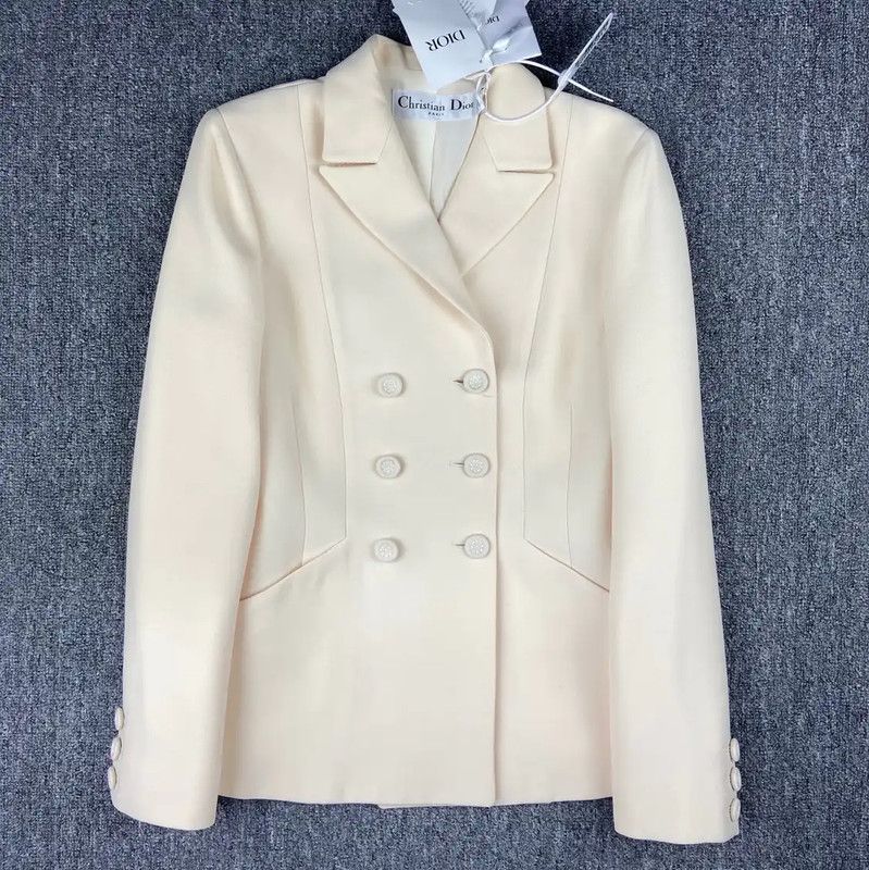 Dior Dior Women's Beige Wool Jacket 0089 Size XS / US 0-2 / IT 36-38 - 1 Thumbnail