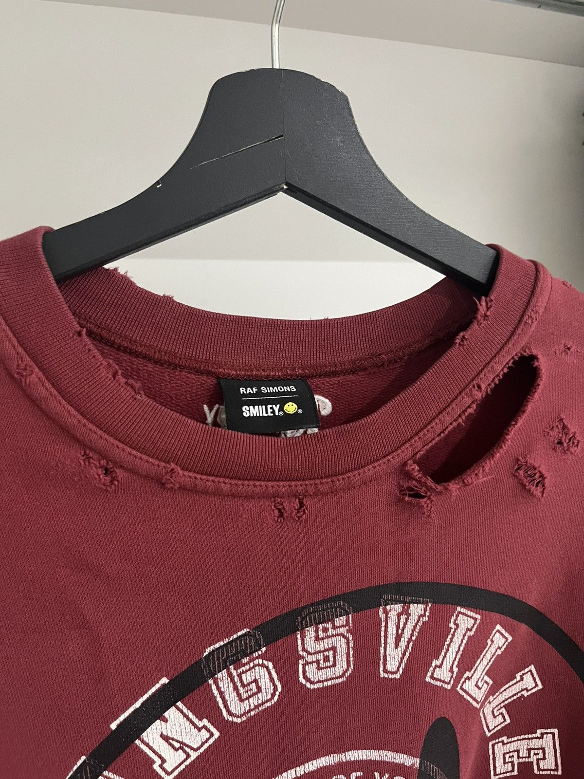 Raf Simons Raf Simons Smiley Oversized Distressed Sweatshirt Size US M / EU 48-50 / 2 - 3 Thumbnail