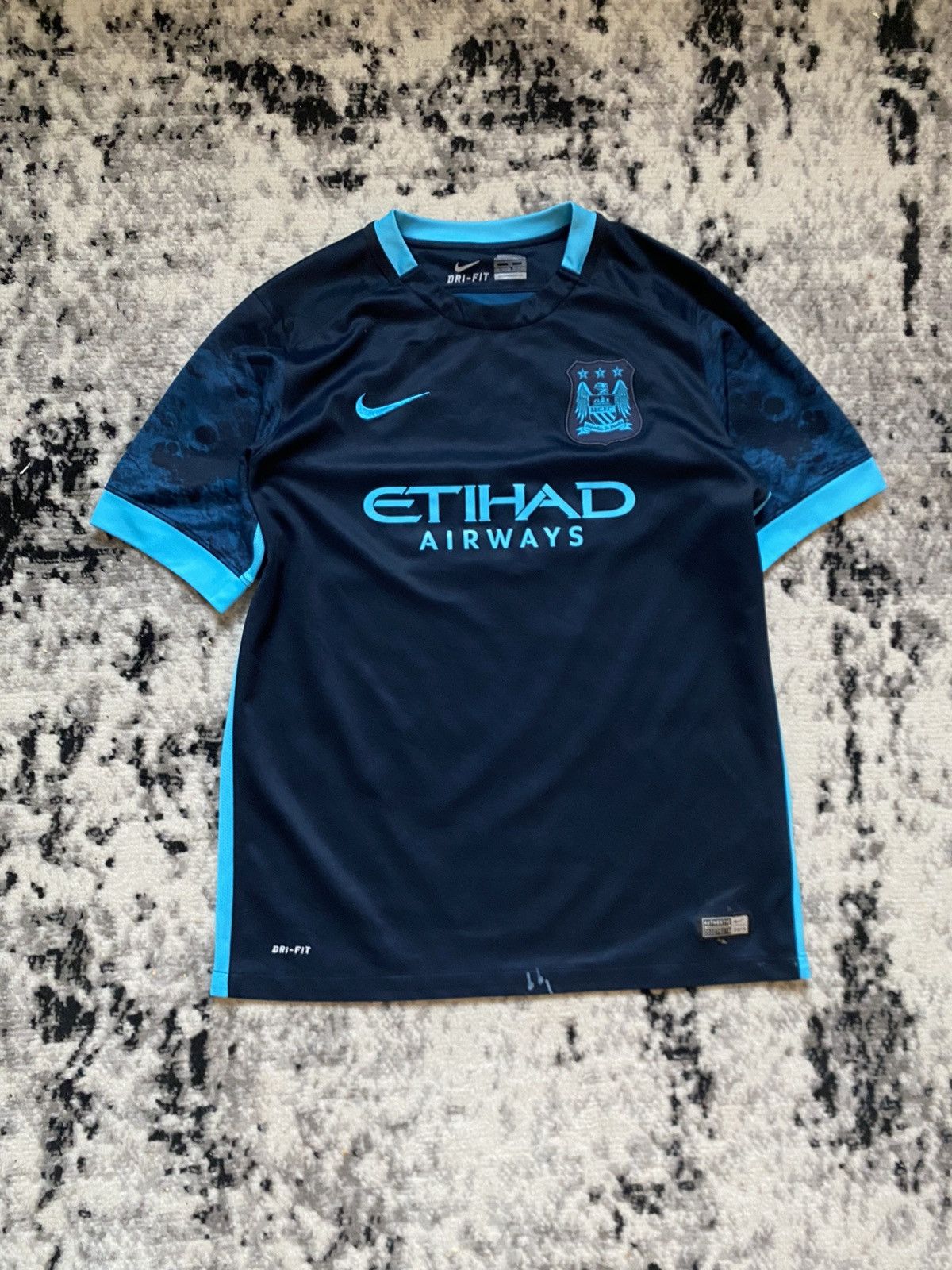 Nike × Vintage Manchester City Jersey Vintage Nike 2015-2016 Blockcore Y2k Size US S / EU 44-46 / 1 - 1 Thumbnail