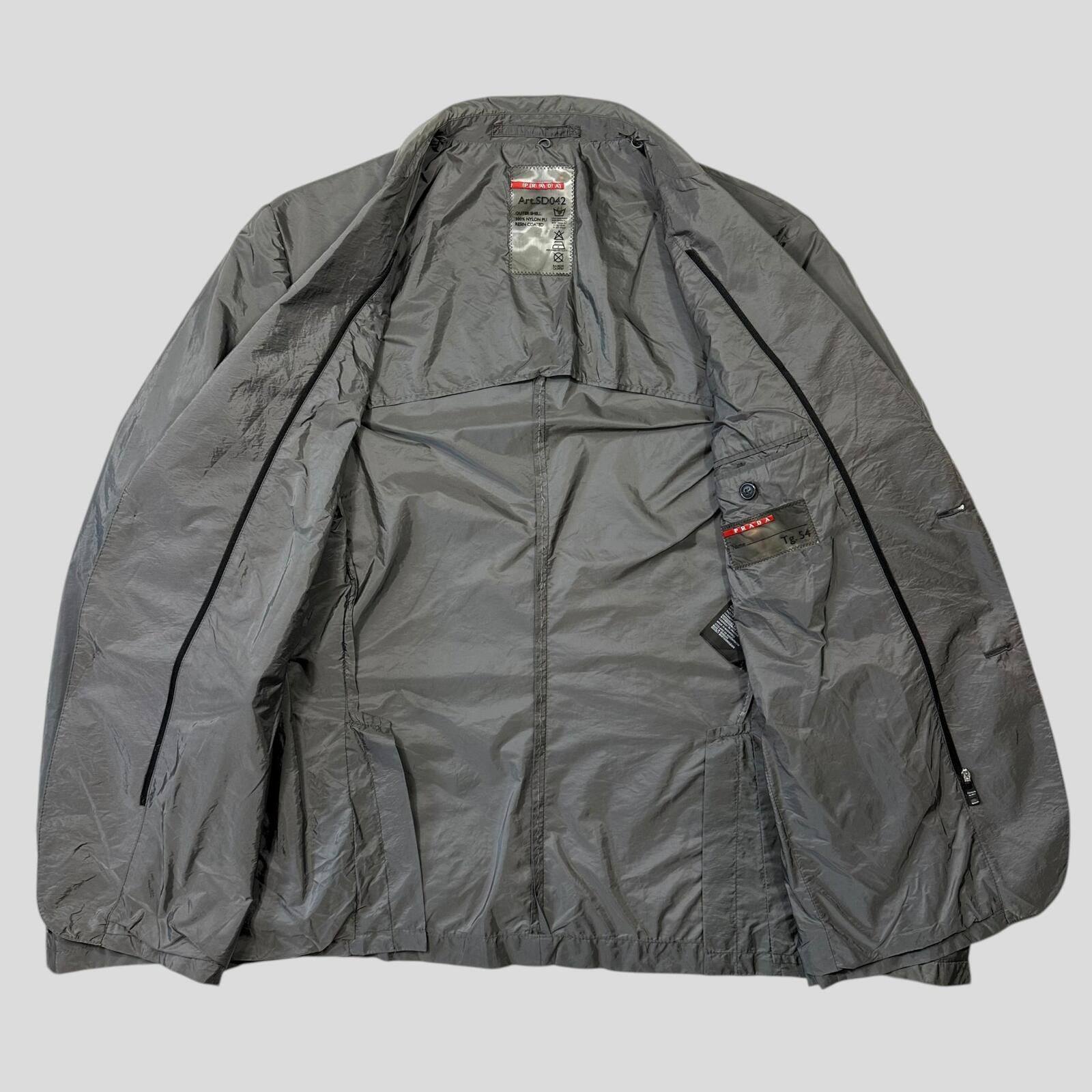 Prada Prada Sport 2014 Nylon PU Shimmer Blazer Jacket - IT54 (L) Size US L / EU 52-54 / 3 - 4 Thumbnail