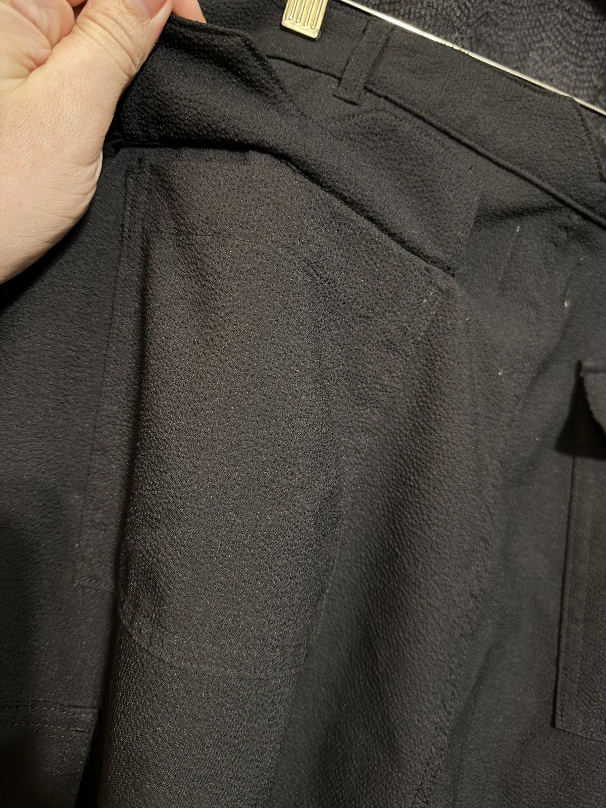 Rhude Seersucker Parachute Cargo Pants in Black Size US 33 - 10 Thumbnail
