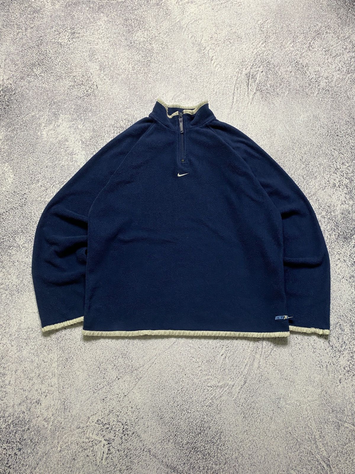 Nike × Vintage Vintage Nike Center Logo Fleece 1/4 Zip Jacket Size US S / EU 44-46 / 1 - 1 Thumbnail
