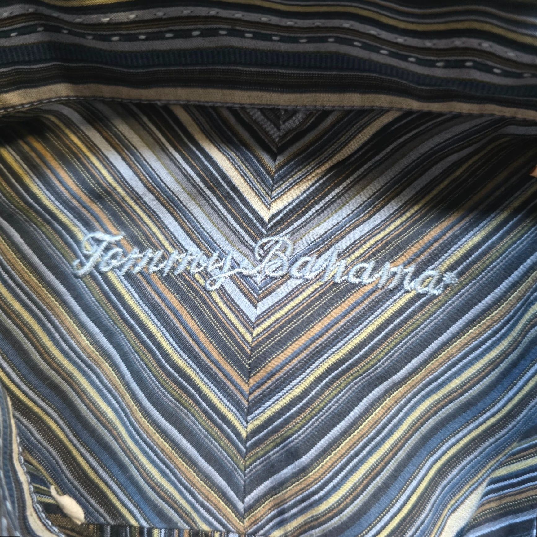 Tommy Bahama Tommy Bahama Shirt Mens Size Large Blue Striped Button Long Sleeve Casual Career Shirt Size US L / EU 52-54 / 3 - 4 Thumbnail
