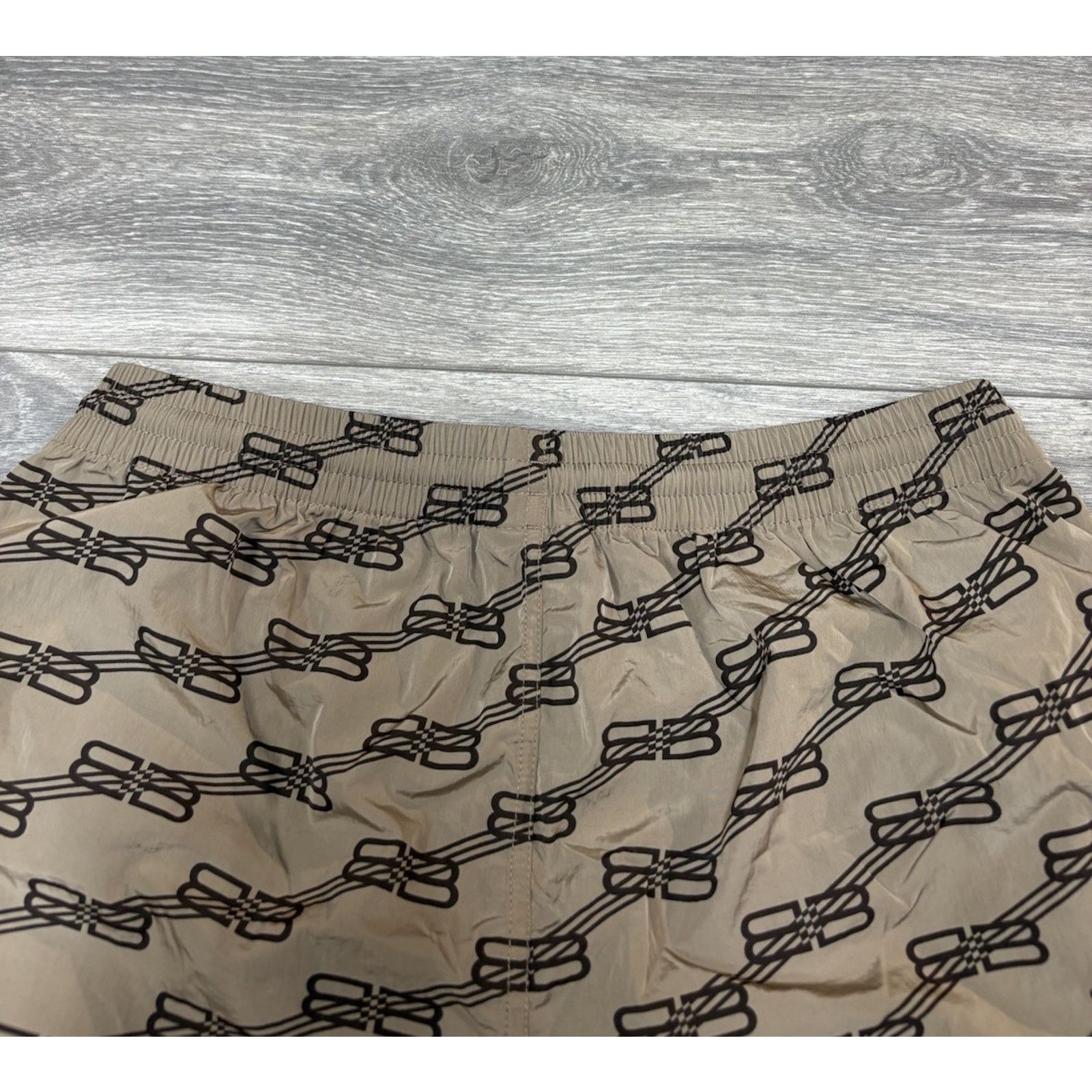 Balenciaga Balenciaga BB Monogram Swim Shorts ' Beige Brown ' | NEW! Size US 30 / EU 46 - 11 Thumbnail