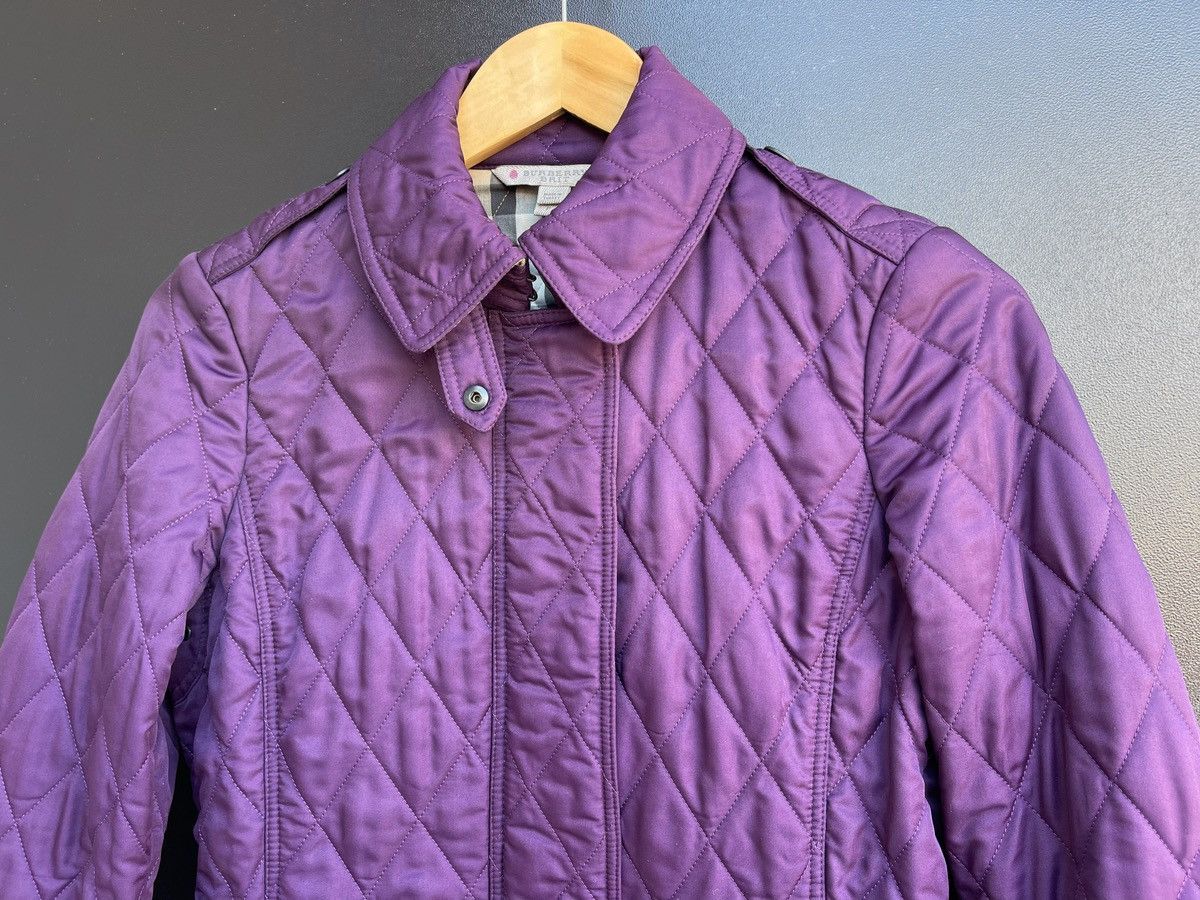 Burberry Burberry Brit Women Purple Check Quilted Lightweight Jacket Size S / US 4 / IT 40 - 4 Thumbnail