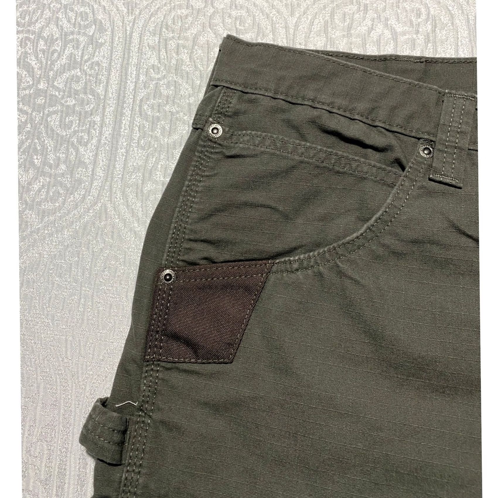 Wrangler Wrangler Workwear Mens Olive Green Ripstop Cargo Pants Relaxed Fit 40x28 Utility Size US 40 / EU 56 - 7 Thumbnail