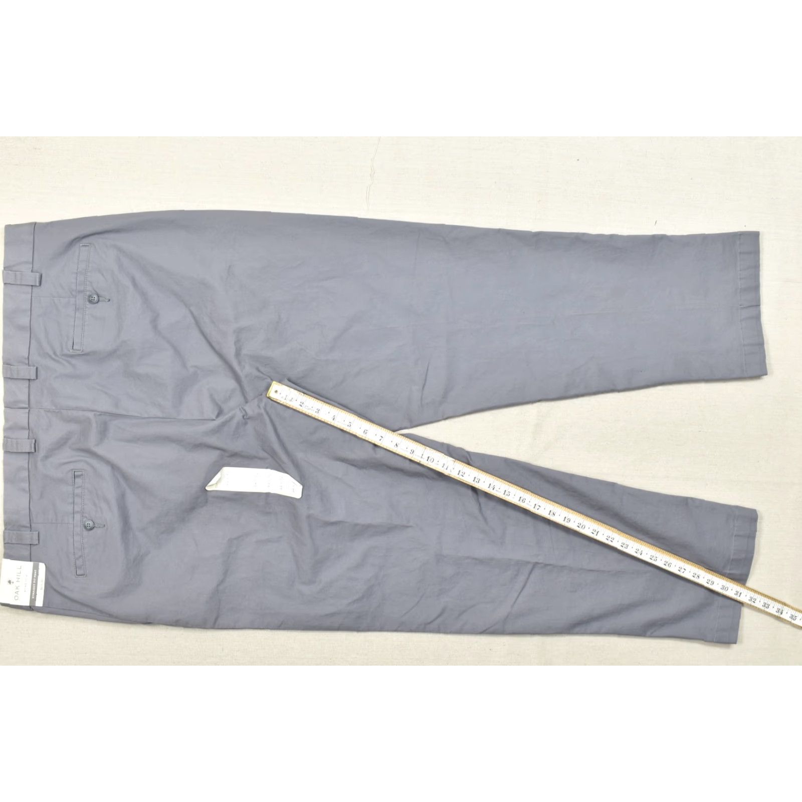 Vintage Oak Hill Men's Chino Pants Straight Fit Stretch Cotton Size 44x32 Dark Grey New Size US 44 / EU 60 - 3 Thumbnail