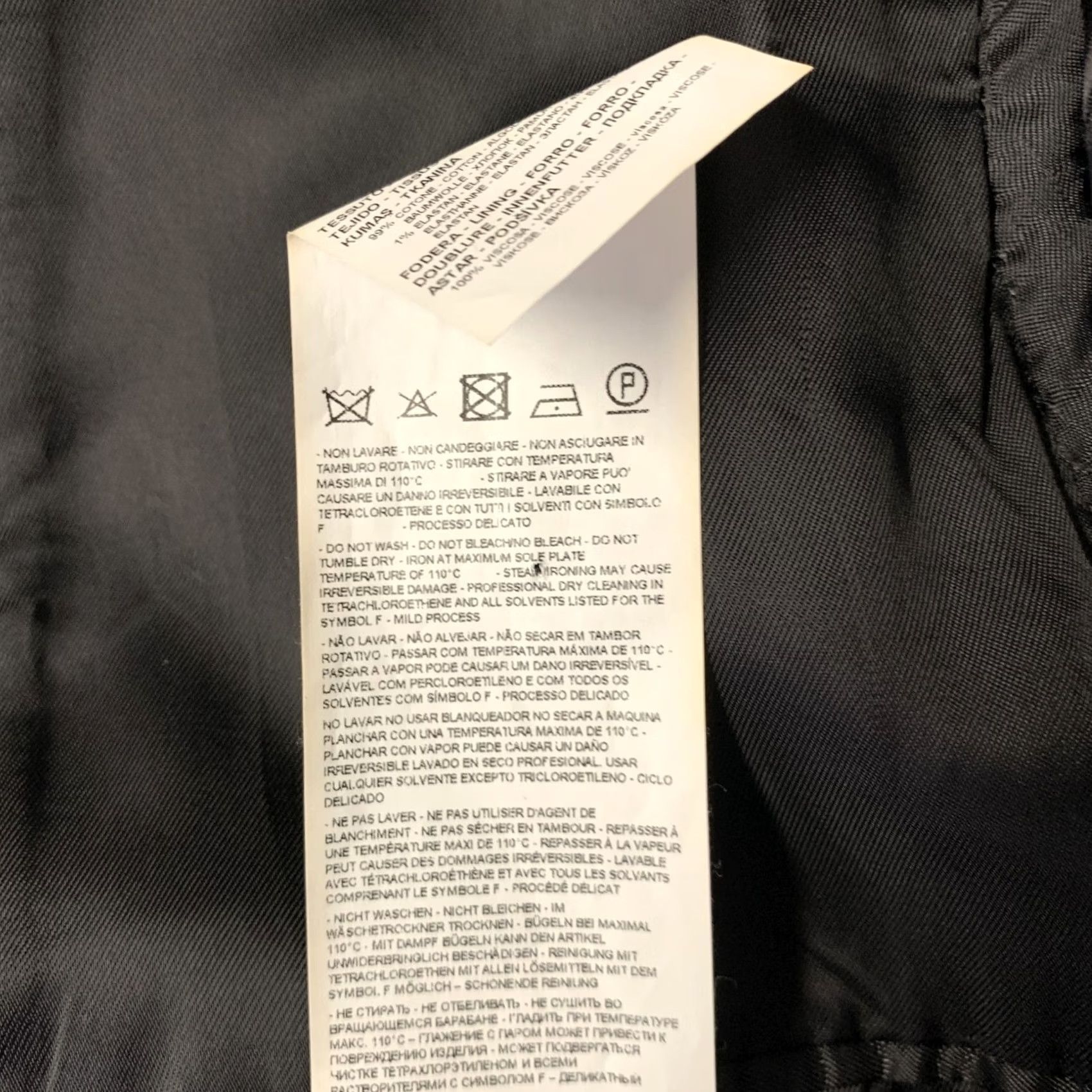 Armani ARMANI COLLEZIONI Black Velvet Cotton Elastane Sport Coat Size 40 Mens Size US XXS / EU 40 - 7 Thumbnail