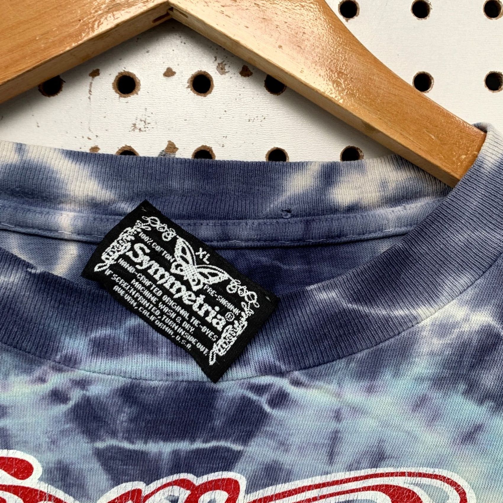 Aerosmith VINTAGE Aerosmith T Shirt Mens XL Blue Tie Dye Aero Force One Rock Band USA Shirt Adults XL Blue Crew Neck Short Sleeve Logo Graphic Print 1990s Size US XL / EU 56 / 4 - 2 Thumbnail