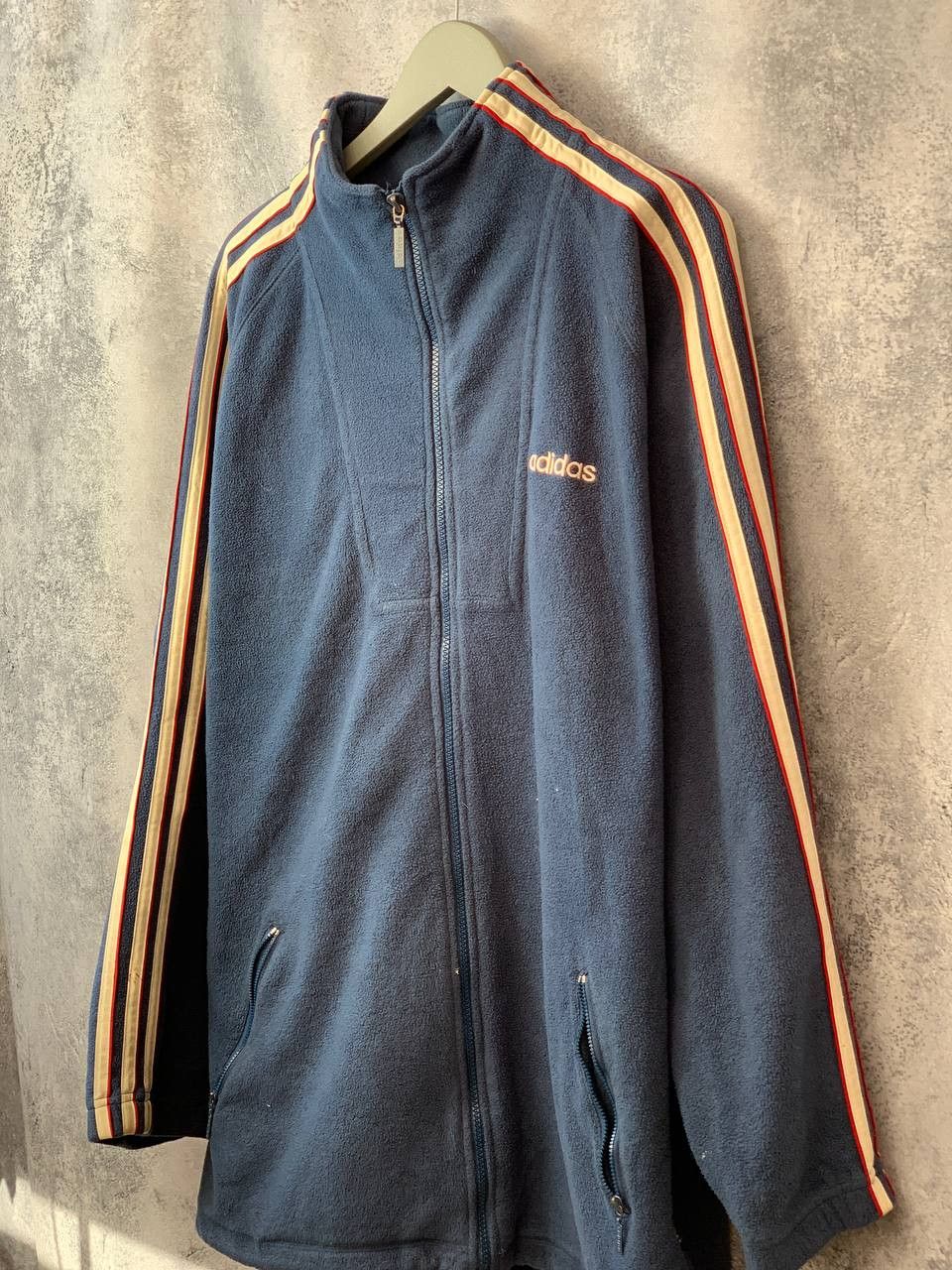 Adidas Adidas Vintage Retro 80s Full Zip Fleece Sweater Jacket Size US XL / EU 56 / 4 - 2 Thumbnail