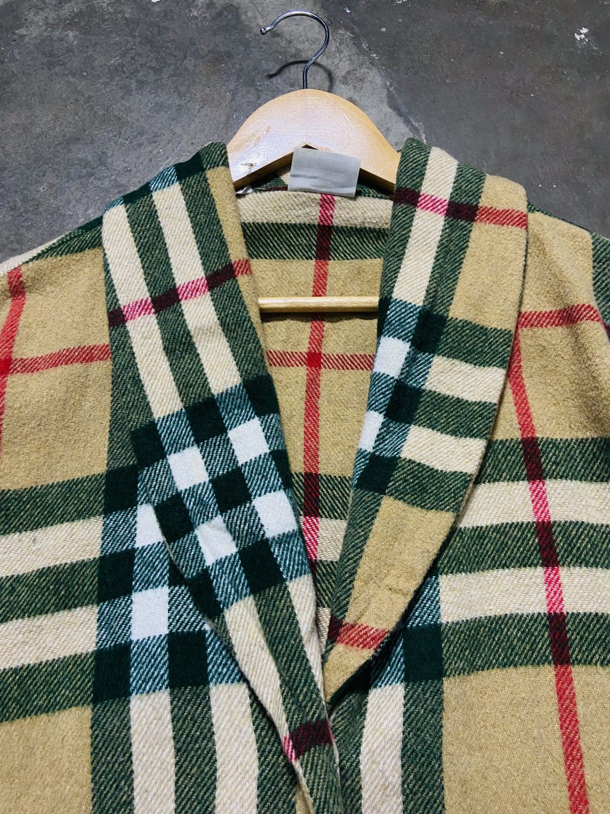 Sisley Vintage Sisley Plaid Fringe Shawl Collar Jacket Coat Size L / US 10 / IT 46 - 11 Thumbnail