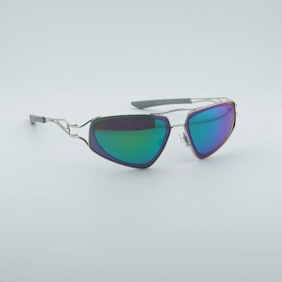 Nike NIKE VEIL EV24048 043 Sunglasses Silver Geometric Frame Size ONE SIZE - 1 Thumbnail