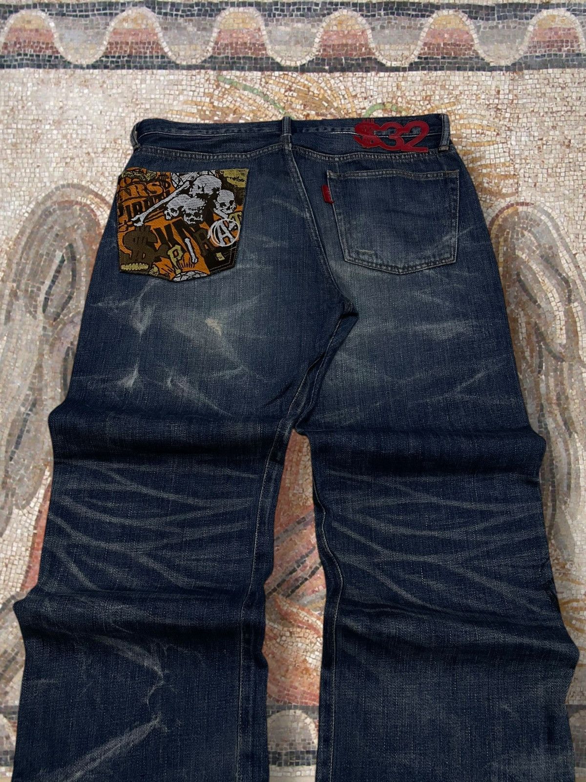 Swagger Vintage Og Japan Designer Swagger Anarchy Distressed Denim Size US 35 - 12 Thumbnail