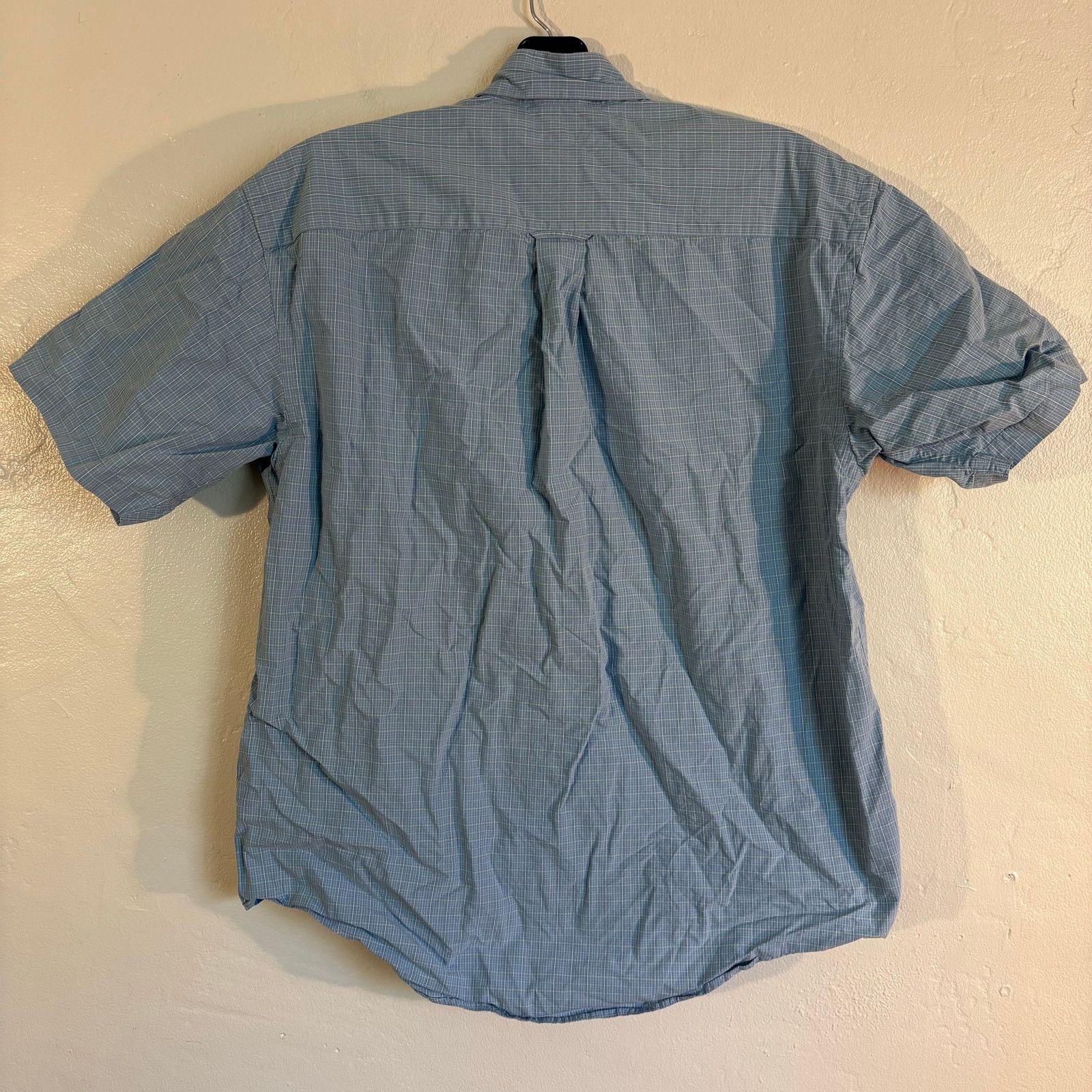 Nautica Nautica Sanded Poplin Blue Gingham Button Up Short Sleeve Size US M / EU 48-50 / 2 - 4 Thumbnail
