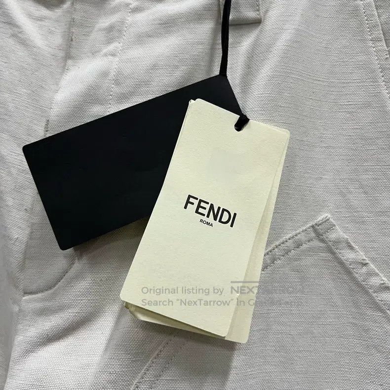Fendi Fendi White double F buckle straight-leg trousers Size 26" / US 2 / IT 38 - 5 Thumbnail