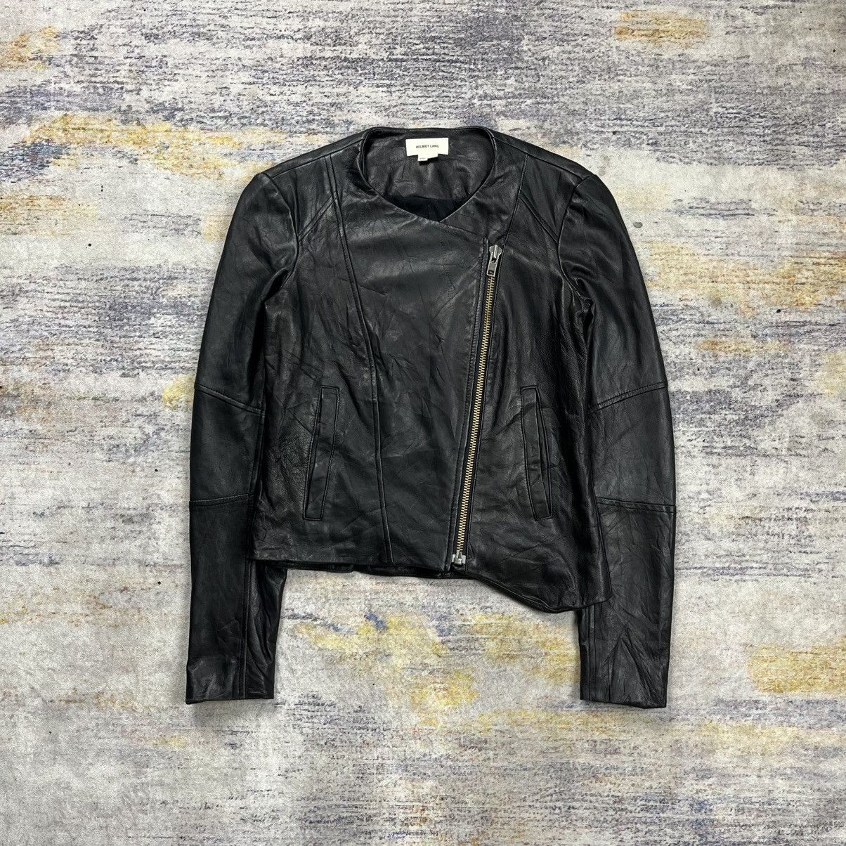 Helmut Lang Helmut Lang cropped asymmetrical multi zipper leather jacket Size S / US 4 / IT 40 - 1 Thumbnail