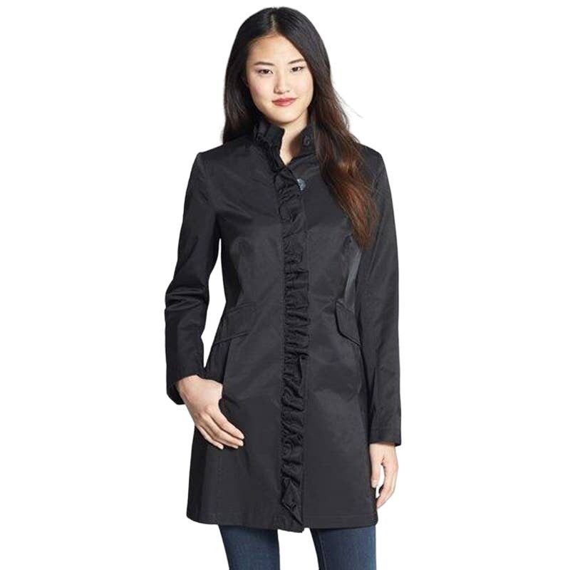 DKNY DKNY Sabring Ruffle Front Walker Midi Trench Coach Size 3X Size 3XL / US 20-22 - 1 Thumbnail