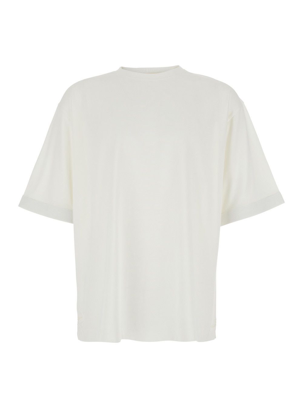 Jacquemus 'Le Rond Carre' White T-Shirt with Round Neck and Logo on the Back in Fabric Man Size US M / EU 48-50 / 2 - 1 Thumbnail