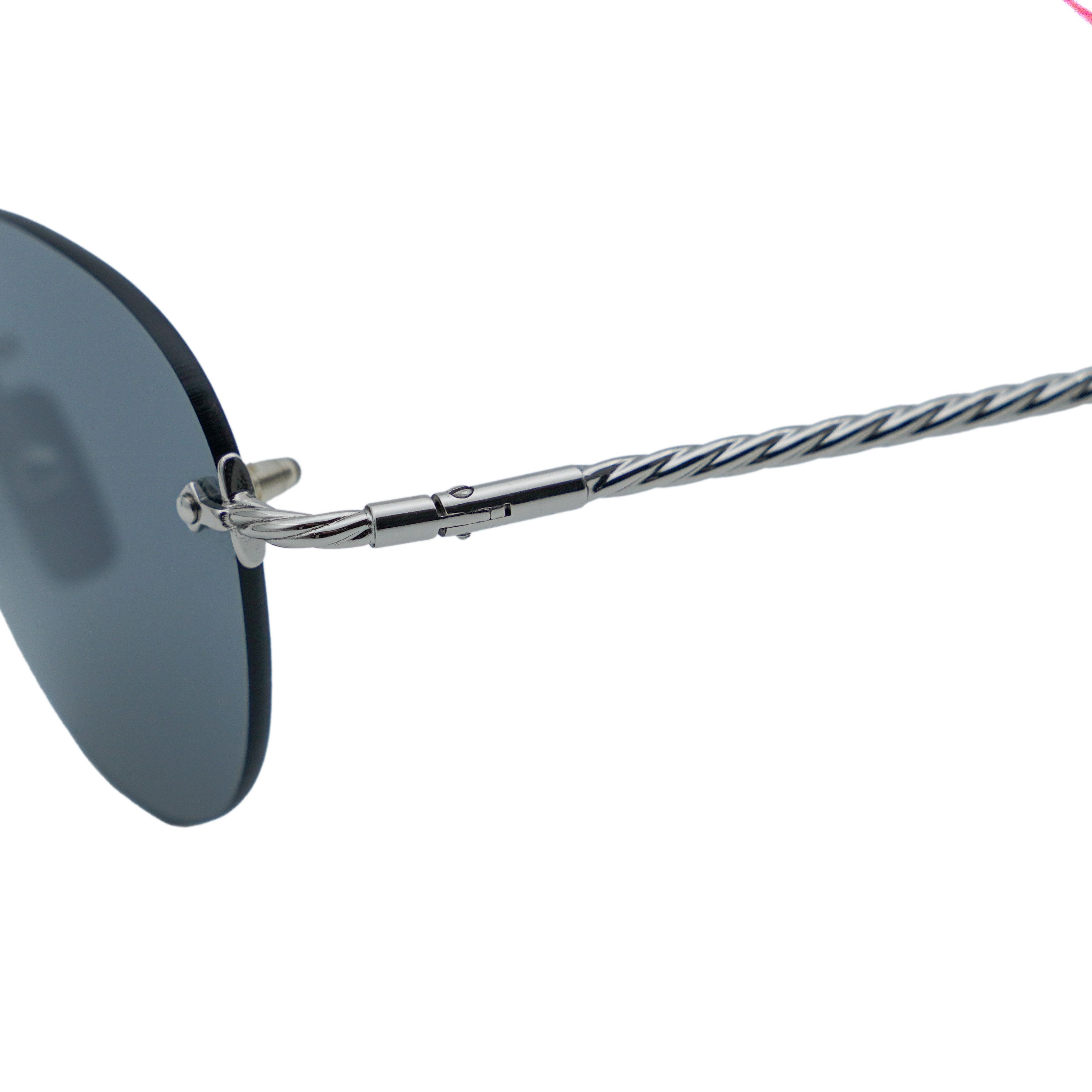 Brioni Vintage Brioni BR0026 Silver Twisted Rimless Logo Sunglasses Size ONE SIZE - 4 Thumbnail